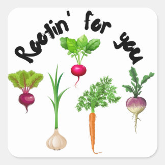 Rootin' für Sie Quadratischer Aufkleber