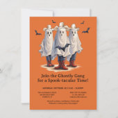 Rootin’ Tootin’ Cowboy Ghosts Western Halloween Einladung (Vorderseite)