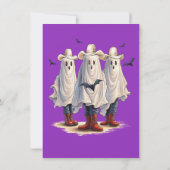 Rootin’ Tootin’ Cowboy Ghosts Western Halloween Einladung (Rückseite)