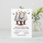 Rootin’ Tootin’ Cowboy Ghosts Western Halloween Einladung (Stehend Vorderseite)
