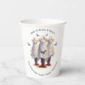 Rootin’ Tootin’ Cowboy Ghosts Western Halloween Pappbecher (Rückseite)