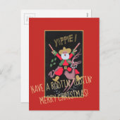 Rootin Tootin Cowboy Santa Feiertagspostkarte (Vorne/Hinten)