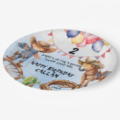 Rootin' Tootin' Good Time Birthday Paper Plates Pappteller (Schrägansicht)