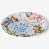 Rootin' Tootin' Good Time Birthday Pappteller (Schrägansicht)