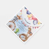 Rootin' Tootin' Good Time Birthday Serviette (Ecke)