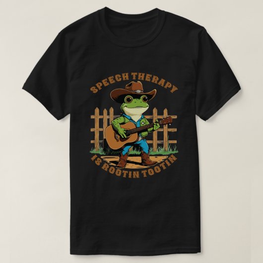 Rootin’ Tootin’ Speech Therapy Cowboy Frog T-Shirt (Design vorne)