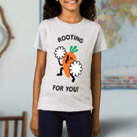 Rooting for You - Carrot Cheerleader Kids Shirt