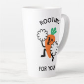 Rooting for you - fröhliche Carrot Latte Tasse (Rechte Ecke)