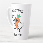Rooting for you - fröhliche Carrot Latte Tasse (Linke Ecke)