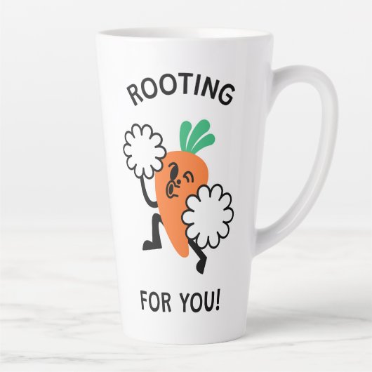 Rooting for you - fröhliche Carrot Latte Tasse (Rechts)