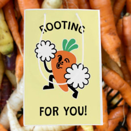 Rooting for you - fröhliche Karottentasche Mittlere Geschenktüte