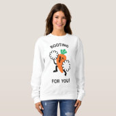 Rooting for you - fröhliches KarottenSweatshirt Sweatshirt (Vorne ganz)