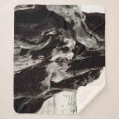 Roots aus schwarzem und weißem Baum Sherpadecke (Vorderseite)