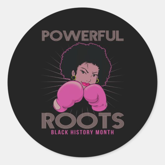 Roots Black History Monat I Liebe Meine Wurzeln Runder Aufkleber (Vorderseite)