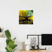 Roots Blue und Green Poster (Heimbüro)