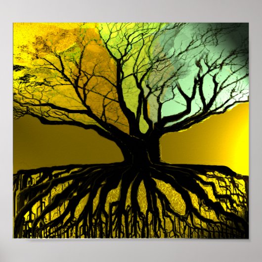 Roots Blue und Green Poster (Vorne)