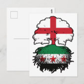 Roots & Crown: England–Syria Tree Postkarte (Vorne/Hinten)