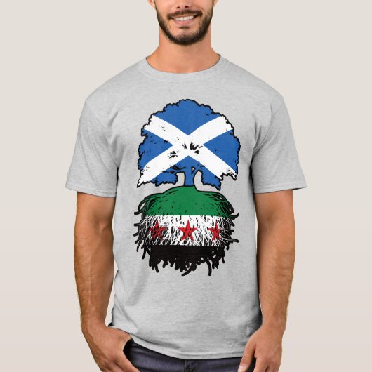 Roots & Crown: Schottland–Syrien Baum T-Shirt (Vorderseite)
