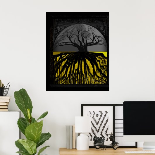 Roots Half Circle Poster (Heimbüro)