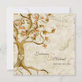 Roots Mit Monogramm antikes Pergament mit wirbelnd Einladung (Rückseite)