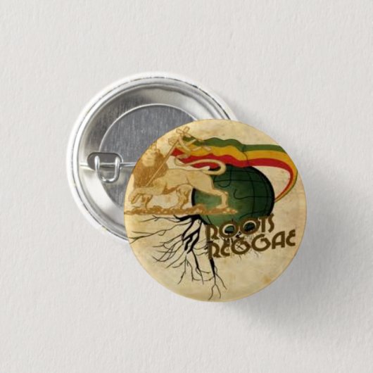 Roots Rasta plattiert Button (Vorne & Hinten)