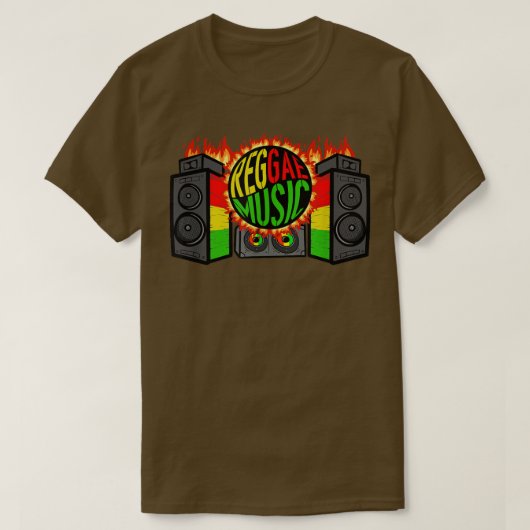 Roots Reggae Music Rasta T-Shirt (Design vorne)