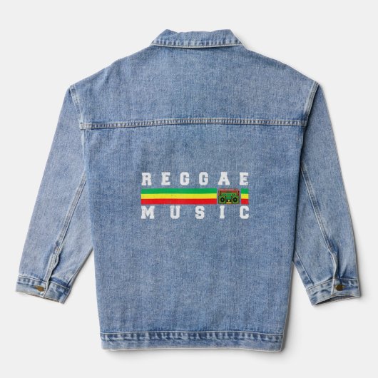 Roots Reggae Music Sound System Jeansjacke (Rückseite)