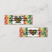 Roots Reggae Rebel Theme Telefonnummerkarte (Vorne/Hinten)