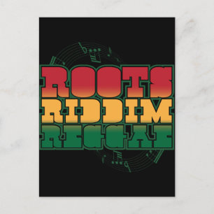 Roots Riddim Reggae Postkarte