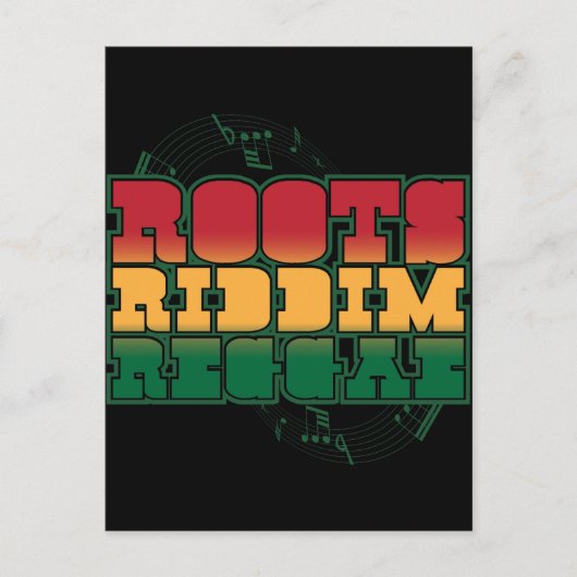 Roots Riddim Reggae Postkarte (Vorderseite)