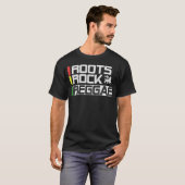 Roots Rock Reggae Rasta Farben Geschenk T-Shirt (Vorne ganz)