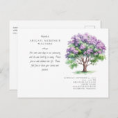 Roots Rosa Bäume Feier des Lebens Postkarte (Vorne/Hinten)