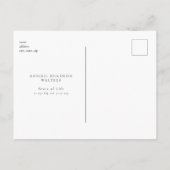 Roots Rosa Bäume Feier des Lebens Postkarte (Rückseite)