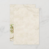 Roots verwirbelte Tischnummer aus antikem Pergamen (Vorne/Hinten)