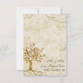 Roots verwirbelte Tischnummer aus antikem Pergamen (Rückseite)