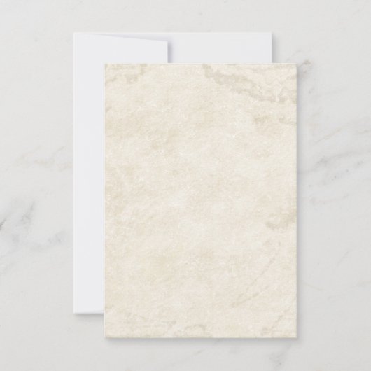 Roots verwirbelte Tischnummer aus antikem Pergamen (Vorderseite)