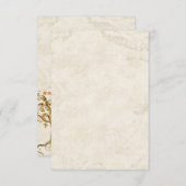 Roots verwirbelte Tischnummer aus antikem Pergamen (Vorne/Hinten)