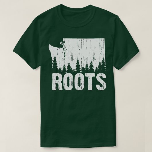 Roots Washington Staat Rustic T-Shirt (Design vorne)