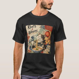 Roots & Waves Katze AAPI Collage Design T-Shirt
