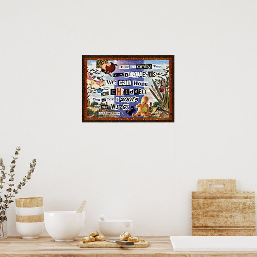 Roots & Wings Collage Poster (Küche)