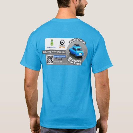 RootsTech Ride Along Partners Tee (Teal Blue) (Rückseite)