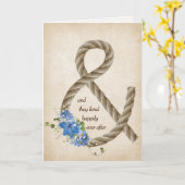Rope Ampersand Jahrestag Karte (Gelbe Blume)