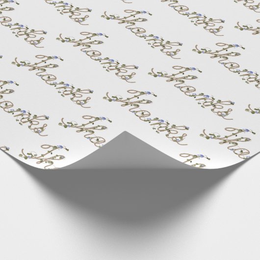 Rope and Ivy Danke Geschenkpapier (Ecke)