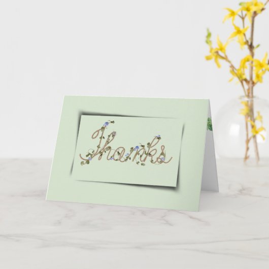 Rope and Ivy Vergiss mir nicht danke Karte (Gelbe Blume)