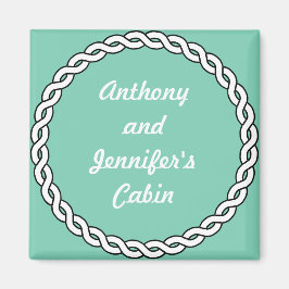 Rope Border Green Stateroom Door Marker Green Magnet