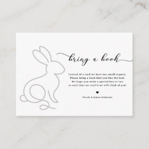 Rope Bunny Rabbit Minimal Modern 1. Geburtstag Begleitkarte