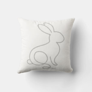 Rope Bunny Rabbit Minimal Modernes Design Kissen