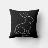 Rope Bunny Rabbit Minimal Modernes Design Kissen (Rückseite)