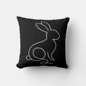 Rope Bunny Rabbit Minimal Modernes Design Kissen (Vorderseite)
