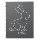 Rope Bunny Rabbit Minimal Modernes Design Notizblock (Vorderseite)